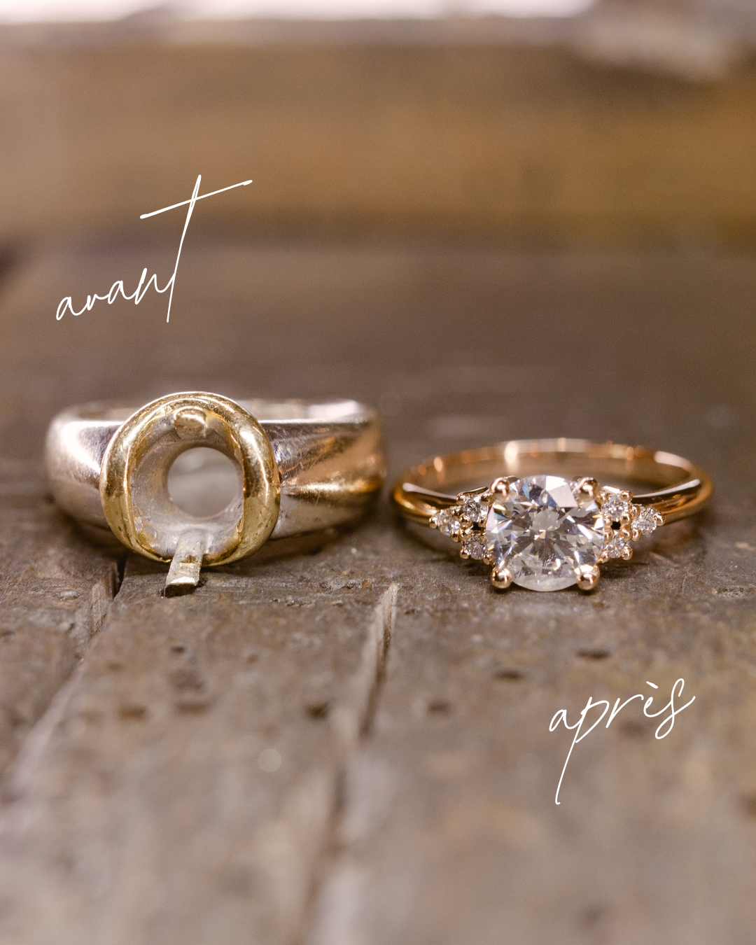 Bague de fiançailles diamant rond
