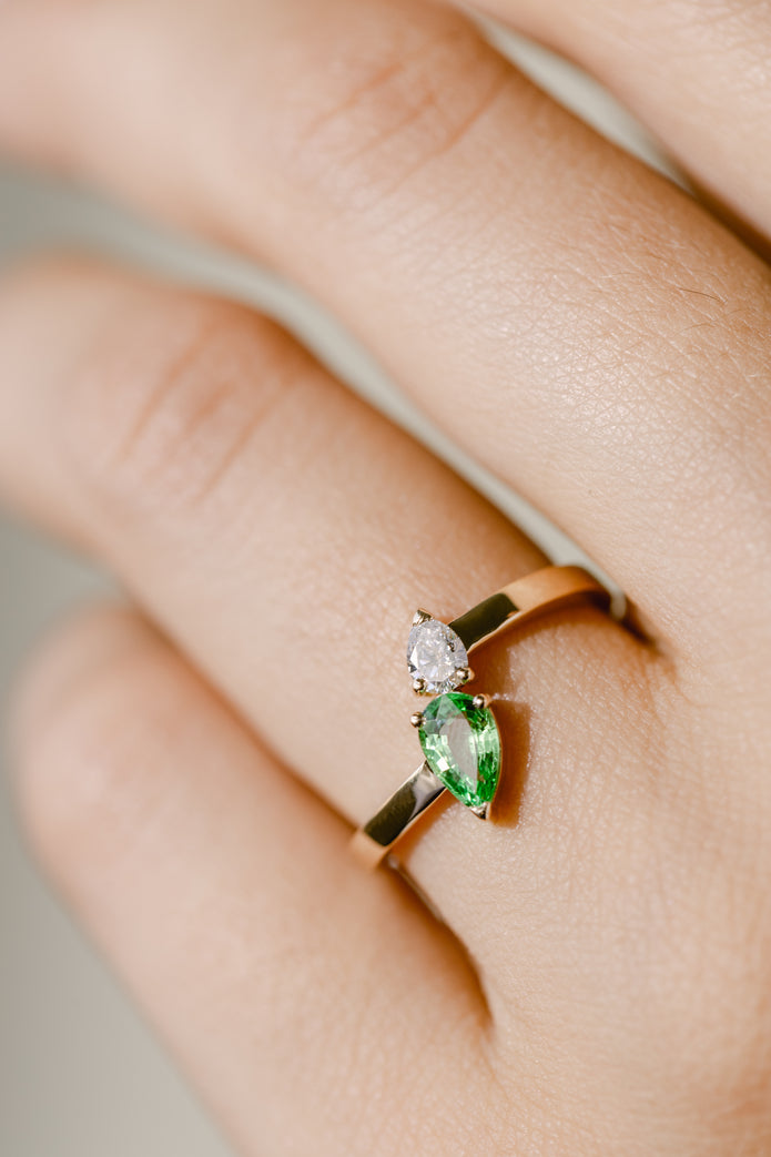 Aliénor tourmaline & diamant