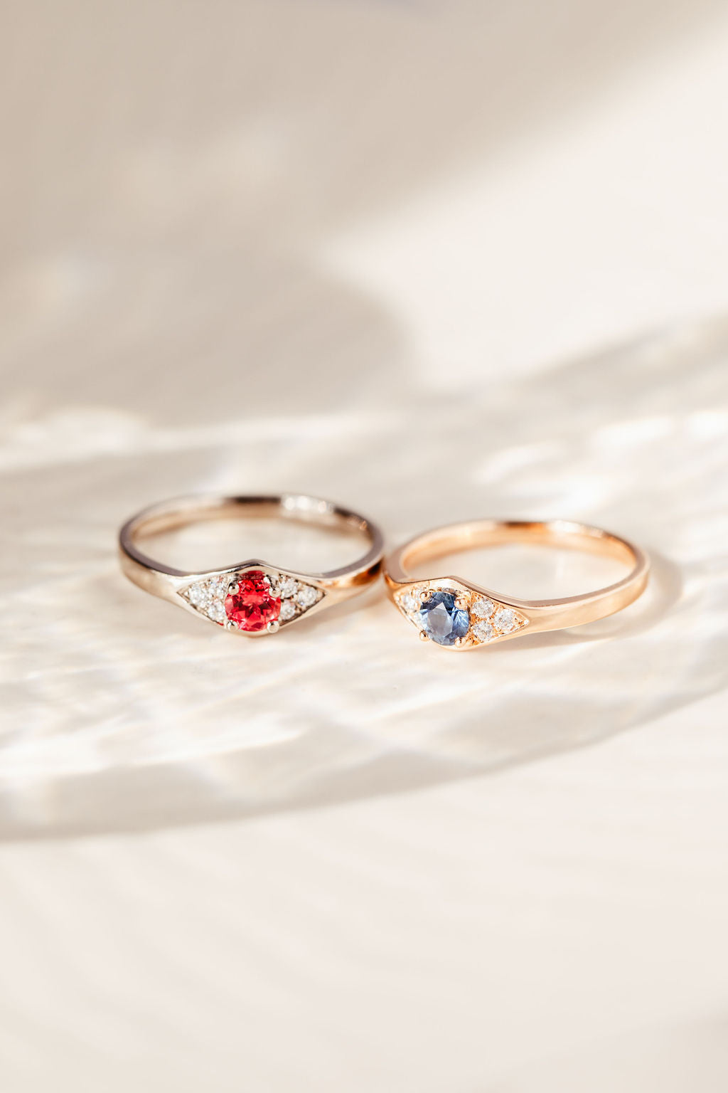 Bague Saphir Orange Pierre Orange Bague Emily Saphir Rouge Bague