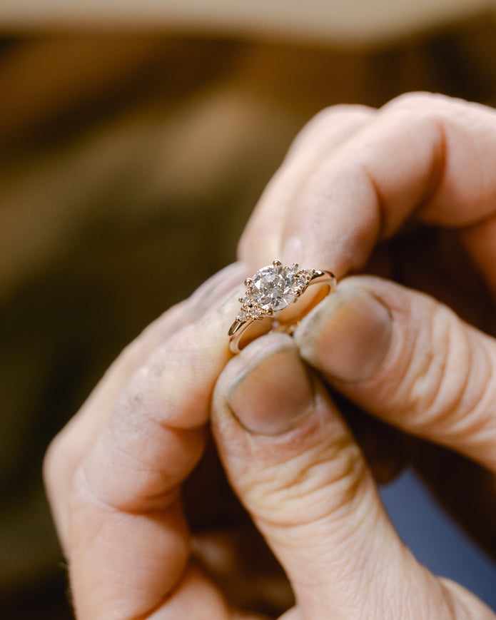 Bague de fiançailles diamant rond