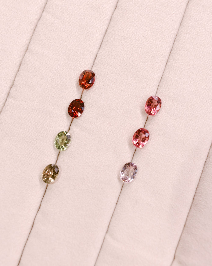 Lot de tourmalines ovales