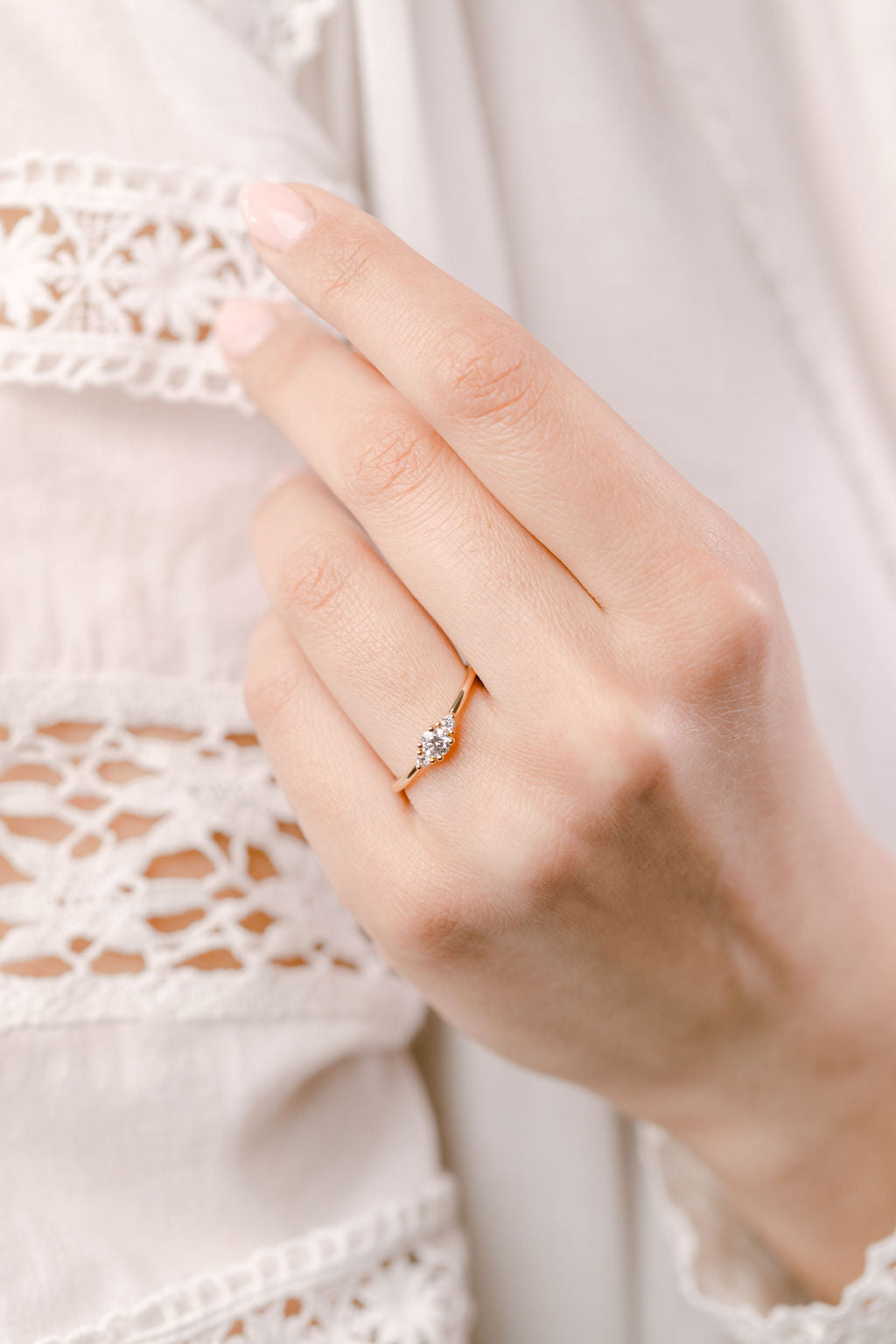 Bague de fiançailles Emilia avec diamant blanc 