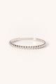 Bague pour femme effet perlé en or gris palladié 18 carats