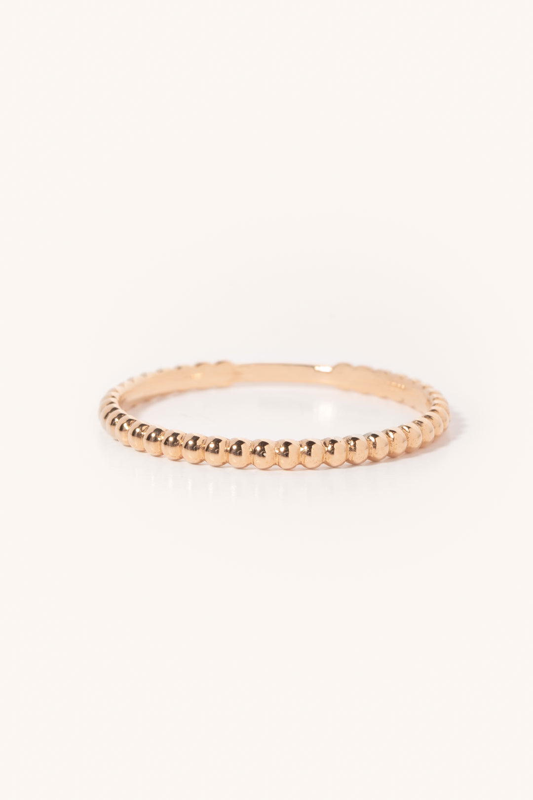 Bague pour femme effet perlé en or rose 18 carats