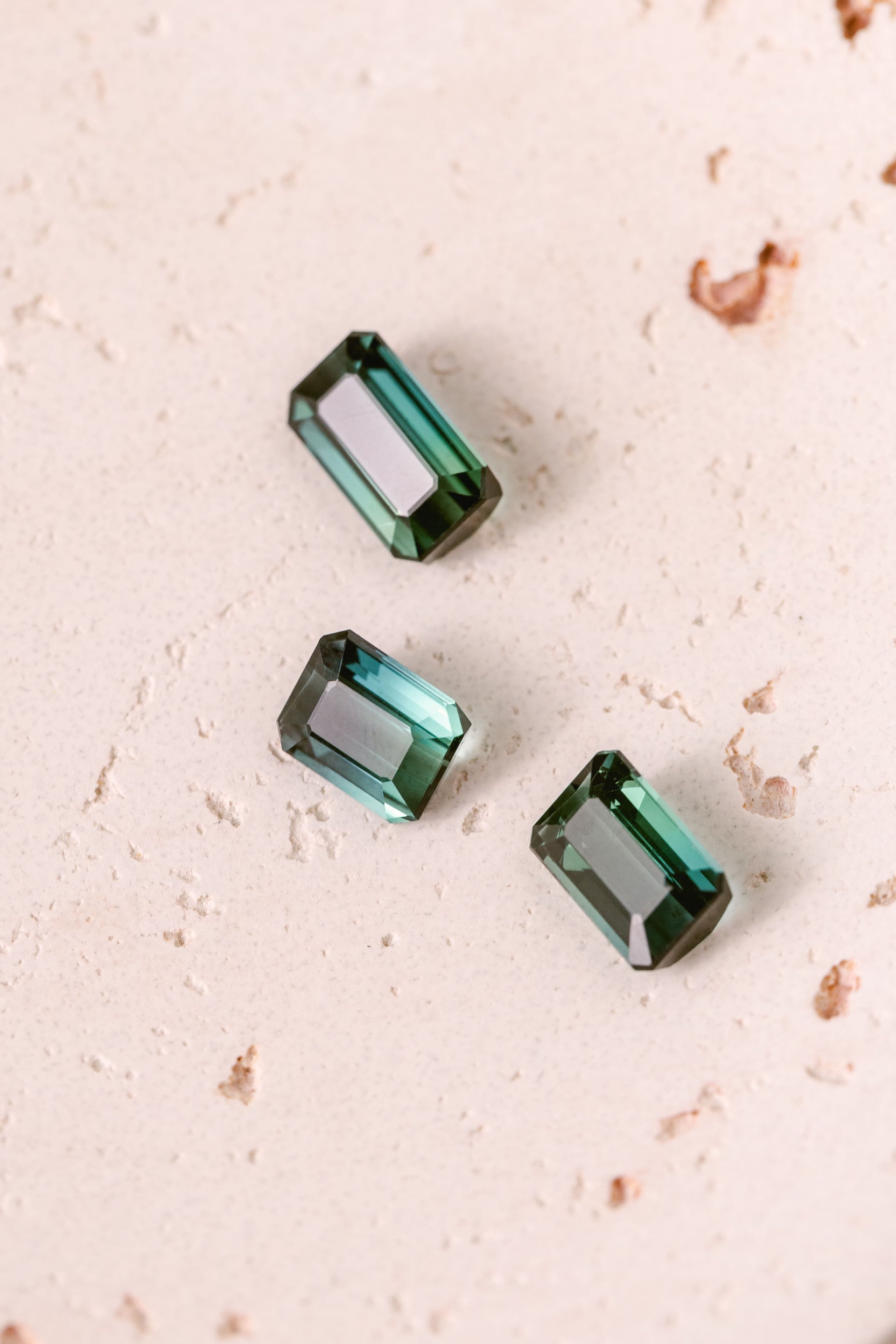 Tourmalines taille émeraude
