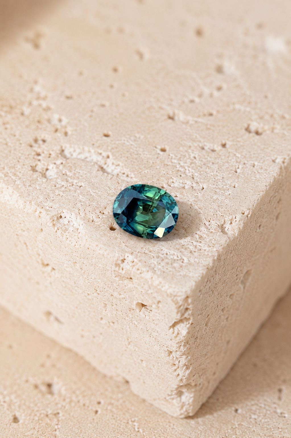 Saphir teal ovale - 1,53 carat